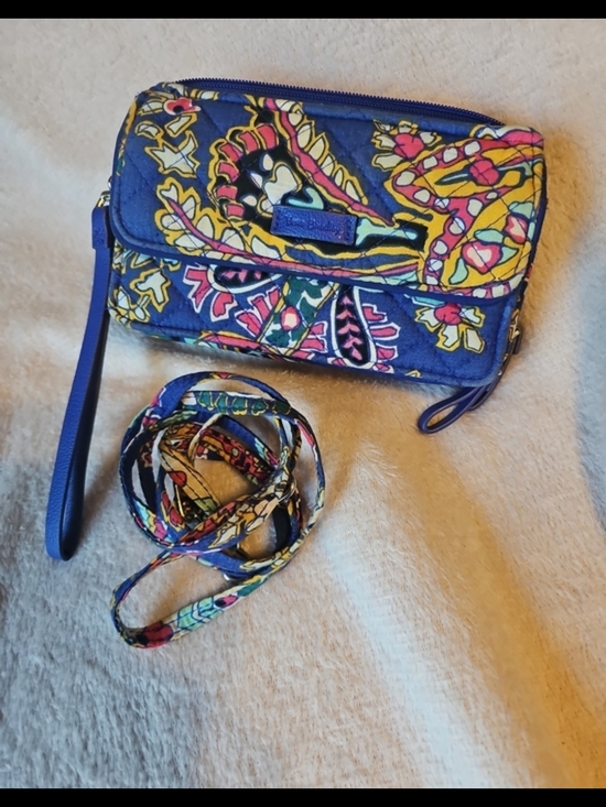 Vera Bradley Handbags - Vera Bradley Blue Floral Convertible Crossbody Wristlet